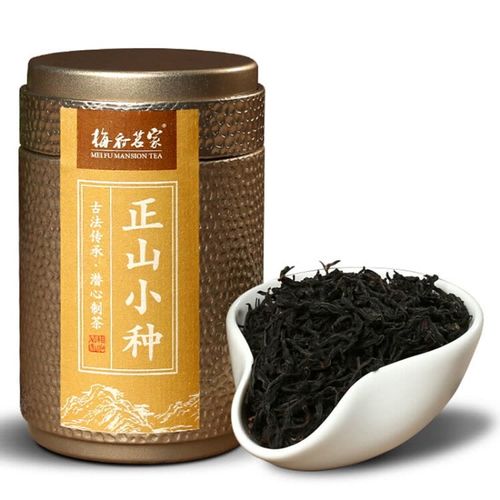 梅府茗家茶叶 红茶 正山小种罐装100g 原产地武夷山一级正山小种甜香